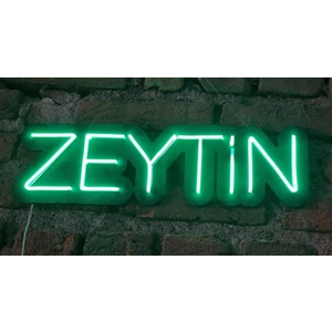 Zeytin Neon Ledli Duvar Aydınlatması