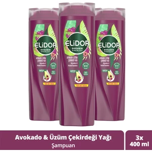 Doğanın Enerjisi Saç Bakım Şampuanı Avokado ve Üzüm Çekirdeği Yağı Güçlendirici & Parlaklık Kazandırıcı 400 ml X3