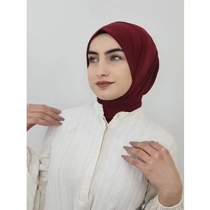 R&S Modibone Cıtcıtlı Hazır Eşarp Şal Bone Hijap Bordo Renk