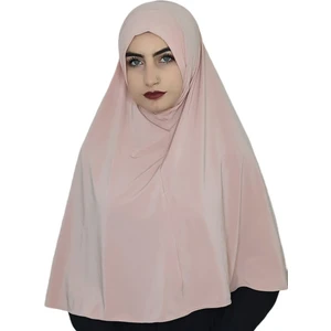 R&S Modibone Tek Parca Pratik Büyük Hazır Esarp Hijap Pudra Renk Namaz Örtüsü