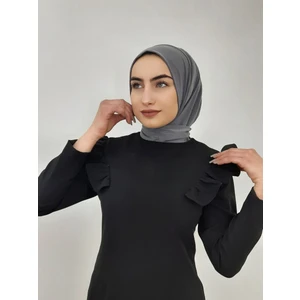 R&S Modibone Cıtcıtlı Hazır Eşarp Şal Hijap Gri Renk