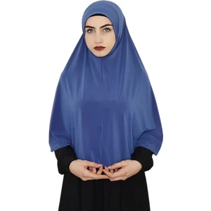 R&S Modibone Tek Parca Pratik Büyük Hazır Esarp Hijap Indigo Renk Namaz Örtüsü