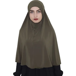 R&S Modibone Tek Parca Pratik Büyük Hazır Esarp Hijap Haki Yeşili Namaz Örtüsü