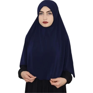 R&S Modibone Tek Parca Pratik Büyük Hazır Esarp Hijap Lacivert Renk Namaz Örtüsü