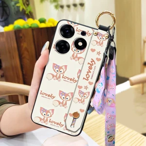 Telefon Kılıfı Tecno Spark 10 Pro Kordon Bileklikli Karikatür Telefon Kılıfı (Yurt Dışından)