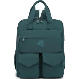 Smart Bags Büyük Boy Krinkıl Kumaş Sırt Çantası BC 1175 - Petrol Yeşil
