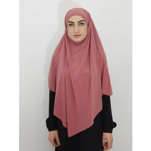R&S Modibone Hazır Sufle Baglamalı Pratık  Peceli Büyük  Esarp Khimar Gül Kurusu