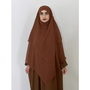 R&S Modibone 3katlı Multı Sifon Sufle Khimar  Peceli Hazır Büyük Esarp Camel
