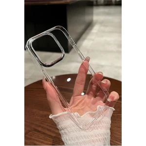 iPhone 15 Pro Max Kılıf Ince ve Esnek Şeffaf Süper Silikon