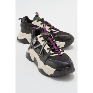 Leona Siyah Mor Kadın Spor Sneakers