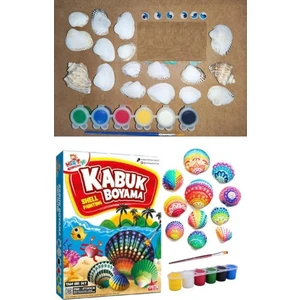 Pi İthalat Kabuk Boyama Seti- Deniz Kabuğu Boyama -Shell Painting -Sanatsal Hobi Boyama Seti