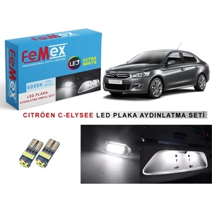 Citroen C-Elysee Plaka Aydınlatma Ampul Seti Femex Parlak Beyaz