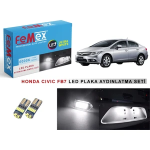 Honda Civic Fb7 LED Plaka Aydınlatma Ampul Seti Femex Parlak Beyaz