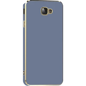 Case World Samsung Galaxy J7 Prime Kapak Kamera Korumalı Lazer Kesim Lüx Silikon Kılıf - Petrol Mavisi