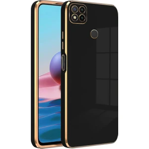 Case World Xiaomi Redmi 9c Kapak Kamera Korumalı Lazer Kesim Lüx Silikon Kılıf - Siyah
