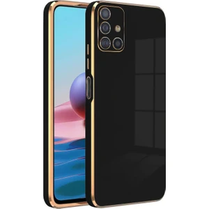 Case World Samsung Galaxy A51 Kapak Kamera Korumalı Lazer Kesim Lüx Silikon Kılıf - Siyah