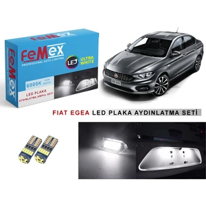 Fiat Egea LED Plaka Aydınlatma Ampul Seti Femex Parlak Beyaz