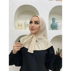 R&S Modibone Cıtcıtlı Hazır Eşarp Şal Hijap  Bej Renk