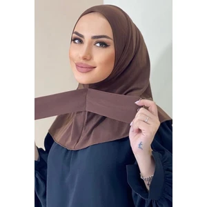 R&S Modibone Cıtcıtlı Hazır Eşarp Şal Hijap Kahve Renk