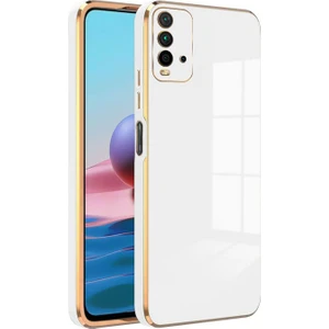 Caseart Xiaomi Redmi 9t Kapak Kamera Korumalı Lazer Kesim Lüx Silikon Kılıf -Beyaz