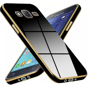 Case World Samsung Galaxy J7 Core Kapak Kamera Korumalı Lazer Kesim Lüx Silikon Kılıf - Siyah