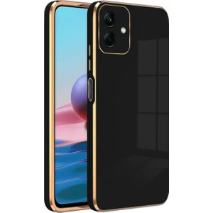 Case World Samsung Galaxy A04 Kapak Kamera Korumalı Lazer Kesim Lüx Silikon Kılıf - Siyah