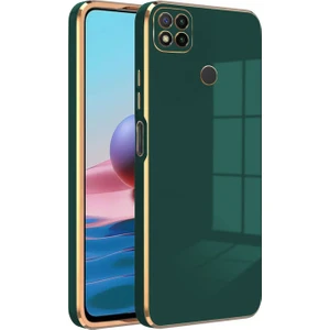 Case World Xiaomi Redmi 9c Kapak Kamera Korumalı Lazer Kesim Lüx Silikon Kılıf - Yeşil