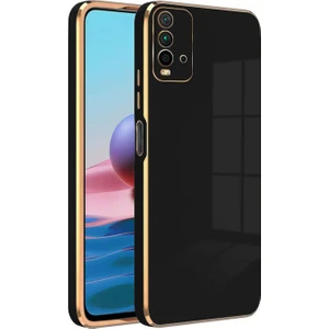 Case World Xiaomi Redmi 9t Kapak Kamera Korumalı Lazer Kesim Lüx Silikon Kılıf - Siyah