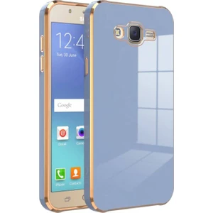 Caseart Samsung Galaxy J7 Core Kapak Kamera Korumalı Lazer Kesim Lüx Silikon Kılıf - Petrol Mavisi