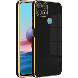 Caseart Oppo A15 Kapak Kamera Korumalı Lazer Kesim Lüx Silikon Kılıf - Siyah