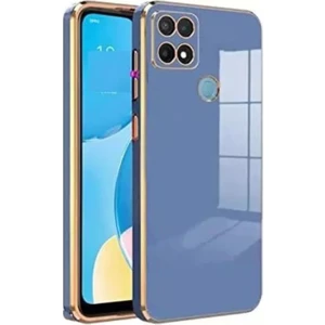 Caseart Oppo A15 Kapak Kamera Korumalı Lazer Kesim Lüx Silikon Kılıf - Petrol Mavisi