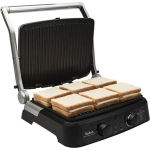 Zaman Ayarlı 6 Dilim Kapasiteli Döküm Plaka 5 Isı Kademeli 2000 W Tost Makinesi, Inox