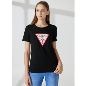 Bisiklet Yaka Siyah Kadın T-Shirt W1YI1BI3Z14JBLK