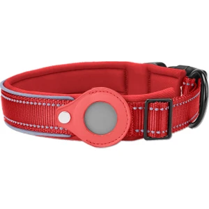 Apple Airtag Izci Koruyucu Kapak Köpek Konumlandırma Eğitim Tasması Için Uygun Naylon Evcil Hayvan Tasması (Yurt Dışından)