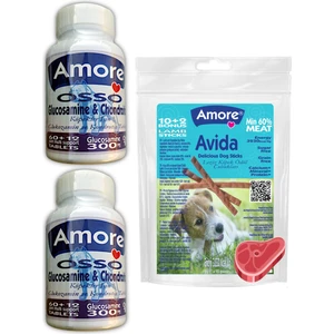 Osso Glukozamin 2X72LI ve 12LI Stick, Köpek Joint Support, Avida Dog Lamb Sticks Ödül Maması
