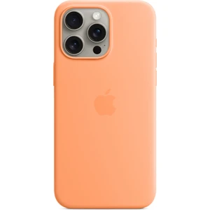 iPhone 15 Pro Max  Magsafe  Silikon Kılıf - Turuncu Sorbe
