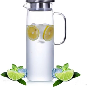 Cam Detoks Sürahi Süzgeçli Dönerli Kapak 1800 ml
