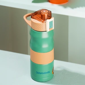 1393-4 Paslanmaz Çelik Çift Katmanlı Yalıtımlı Mug Çay Kahve El Termosu Yeşil 350 ml