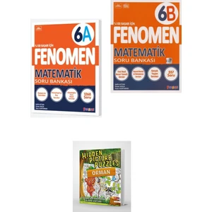 Fenomen Okul Yayınları Matematik 6A & 6B Soru Bankası 2 Kitap