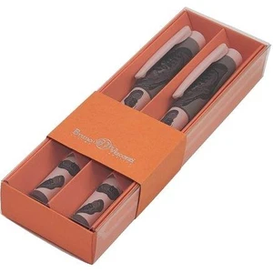 Bruno Visconti 2'li Set Bilyalı Tükenmez Kalem Turuncu Karton Kutu 0.7mm Kahverengi Bot Desenli Mavi Mürekkep