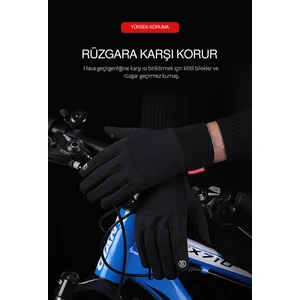 Motosiklet-Kayak Eldiveni Soğuk-Rüzgar Geçirmez Su Dayanlıklı Dokunmatik Parmak