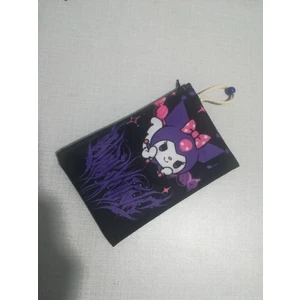 Owl Bag  Kuromi Mor Desenli Tasarım Kalemlik-Cüzdan