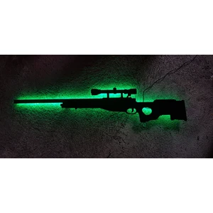 Awp Silueti LED Aydınlatmalı Tablo