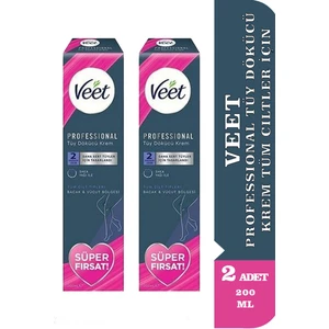 Professional Tüy Dökücü Krem Tüm Ciltler Için 200 Ml 2 Adet