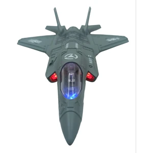 PopŞeker Oyuncak Savaş Uçağı F-35 Sesli Işıklı Metal Savaş Uçağı 23CM.