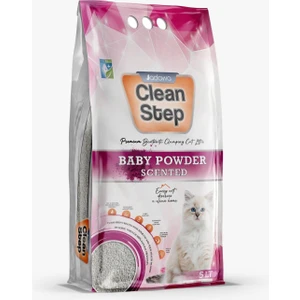 Clean Step Baby Powder Bebek Pudra Kokulu Topaklanan Ince Tane Bentonit Kedi Kumu 5 Litre