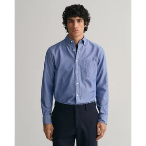 Erkek Mavi Regular Fit Düğmeli Yaka Gömlek 3230233.436