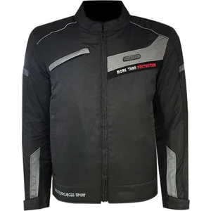 5305 Kısa Mont 4 Mevsim Siyah-Gri