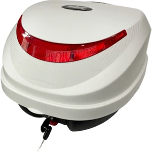 Motosiklet Arka Çanta 32 Litre Beyaz Sırt Dayama Pedi Motor Çanta