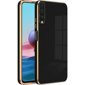 Kzy Samsung Galaxy A70 Kapak Kamera Korumalı Lazer Kesim Lüx Silikon Kılıf - Siyah